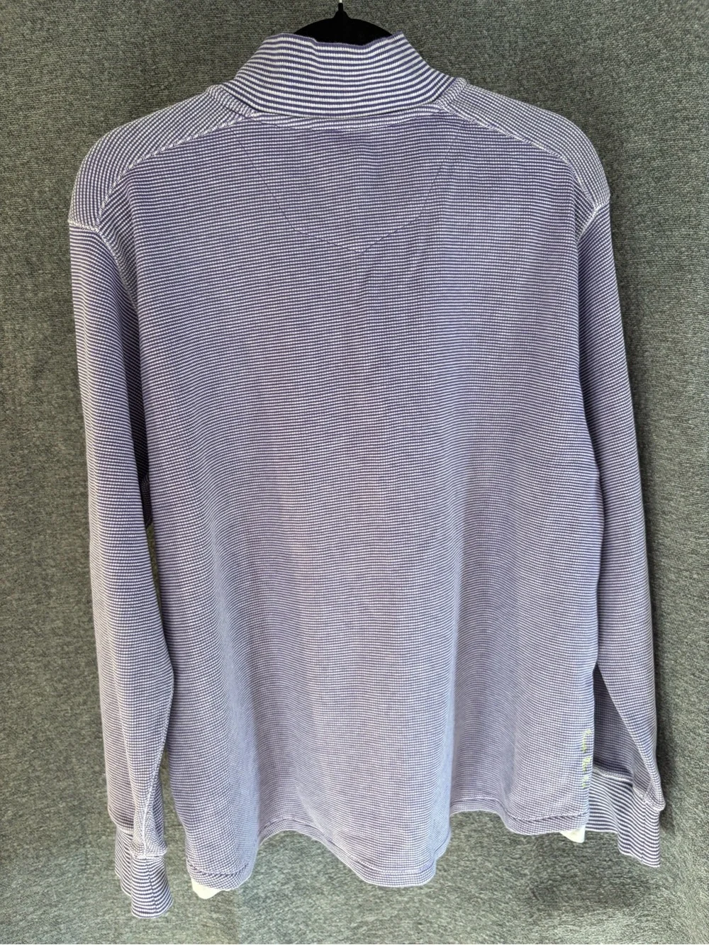 Robert Graham Lavender Half-Zip Knit Pullover with Contrast Collar Size M